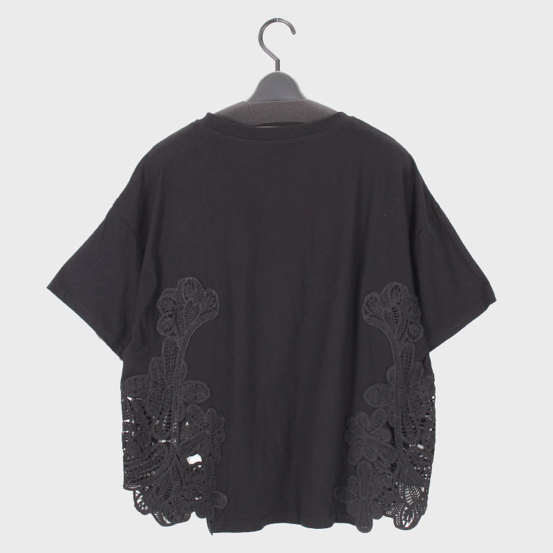 婦人『VERITE』裾レース穴あきTシャツ