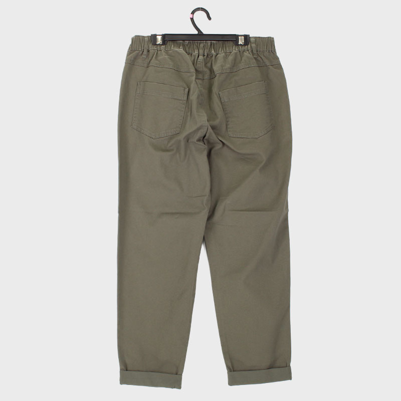 婦人らくばきチノロールアップテーパードパンツ