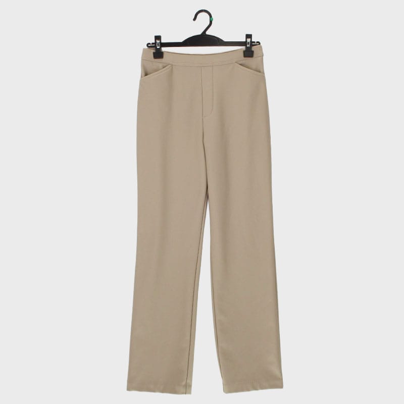 婦人裏起毛ハイテンションストレートパンツ