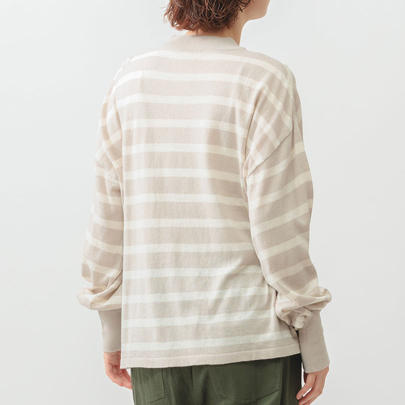婦人『m.m.o』コットンニットハイネック袖ボリュームPO