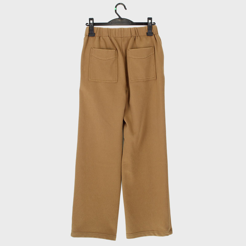 婦人『aiai』ニットボンディングツイルストレッチストレートパンツ