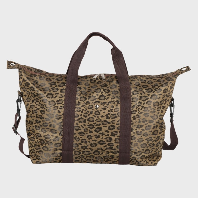 婦人ヒョウ柄ボストンバッグ