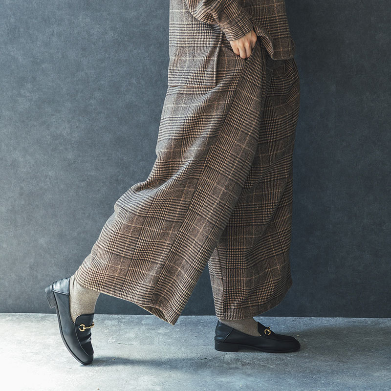 婦人『m.m.o.』グレンチェックパンツ