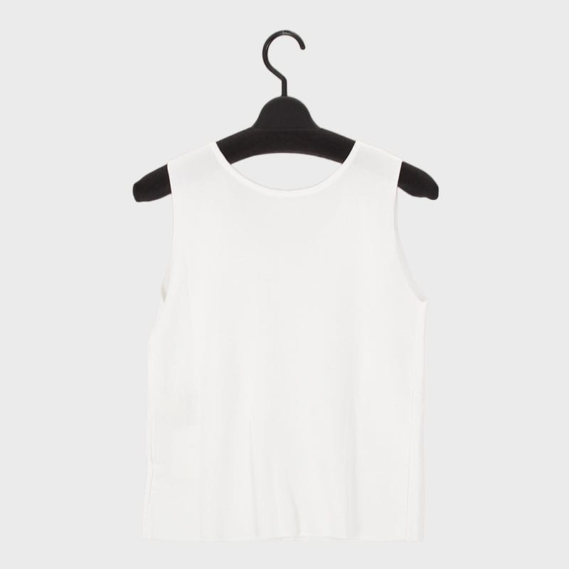 婦人キラキラストーン付きニットタンクトップ