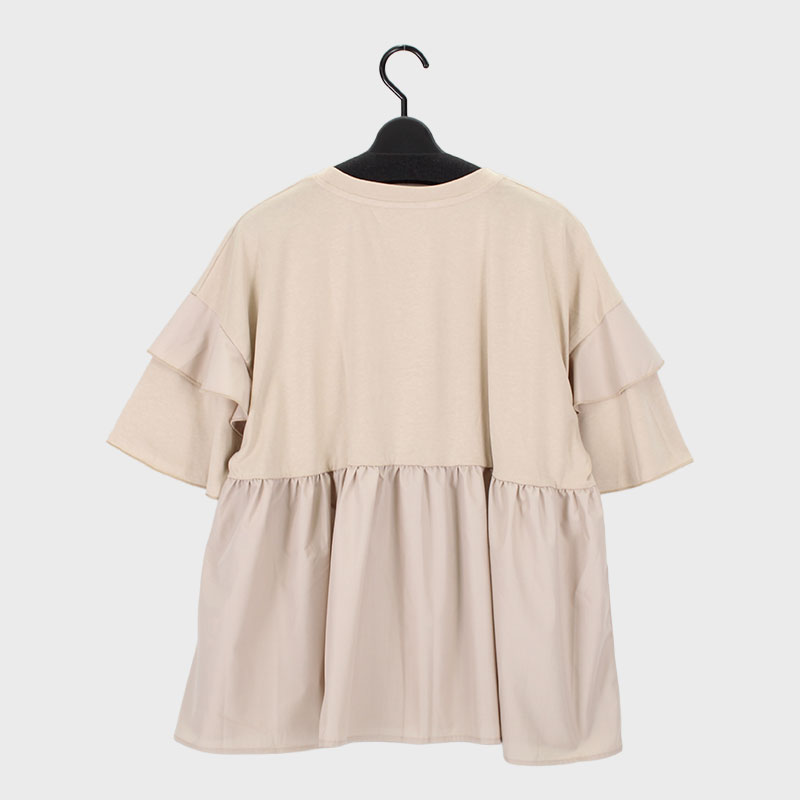 婦人切替異素材Tシャツ
