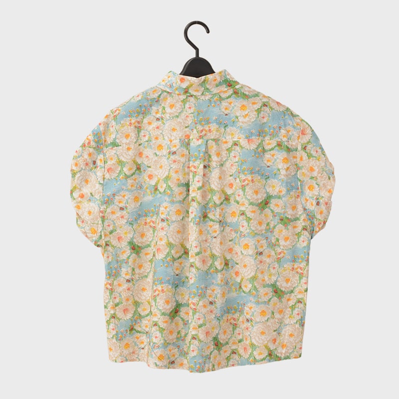 婦人『VERITE』花プリントシャツ