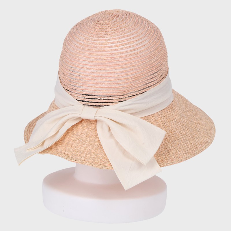 婦人『日本製シリーズ』国産リボンデザインブレードハット/サイズ調節可