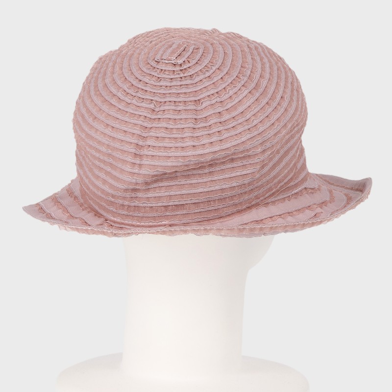 『EASY CARE〜多機能ハット〜』パール付きオーガンジーブレードクロッシェ/洗濯機洗い可能・後ろゴム入り