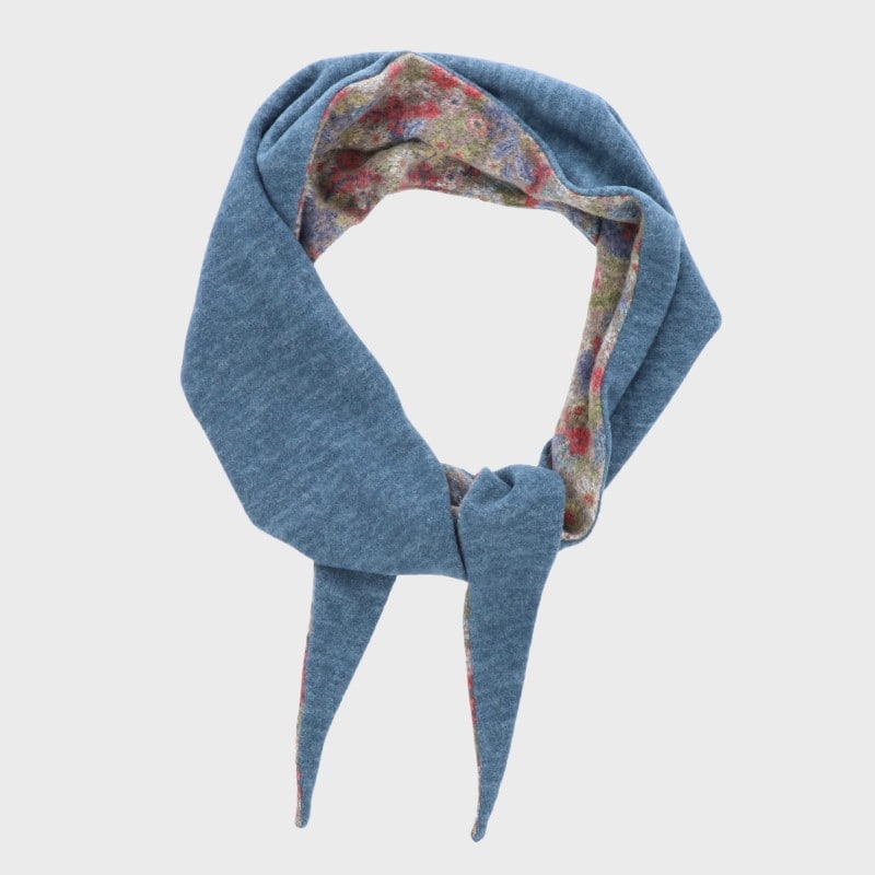 【特価】『日本製シリーズ』リバーシブル三角マフラー(小花柄)