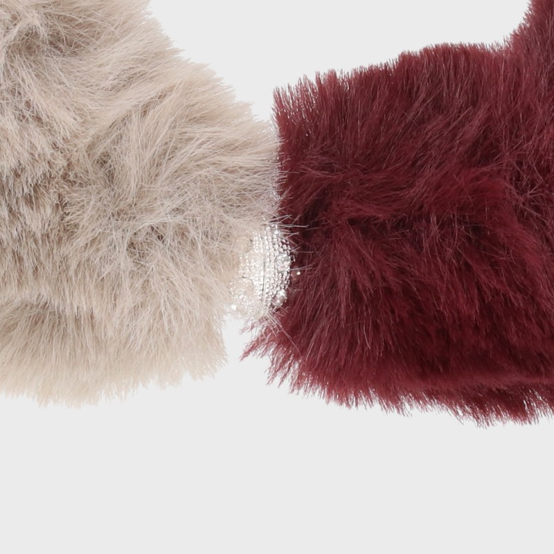 『EC*fluffy』マグネット付きエコファープチマフラー(バイカラー)