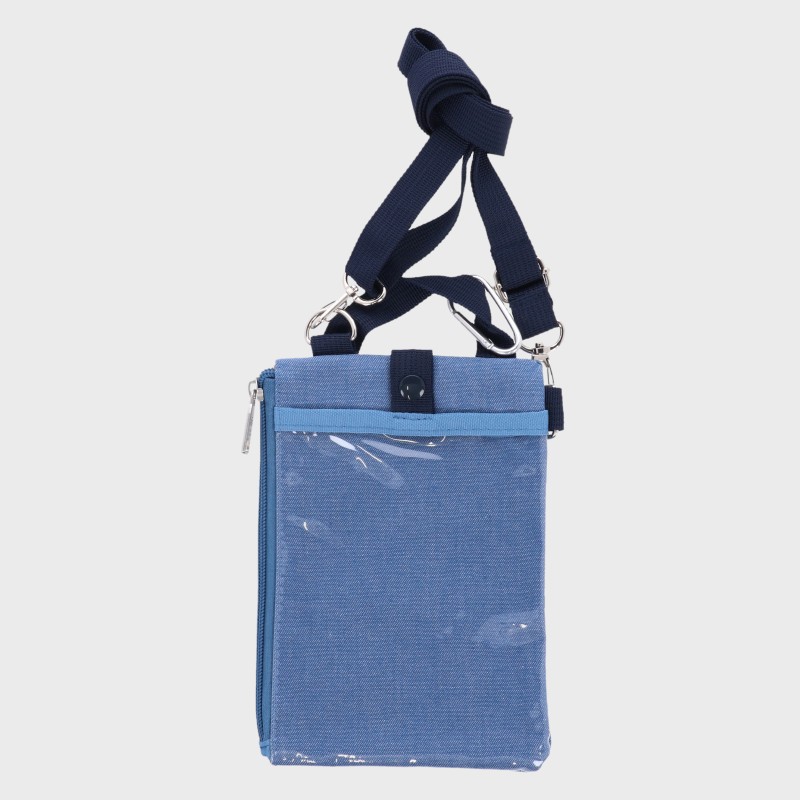 婦人ネコまるけデニム調ポシェット