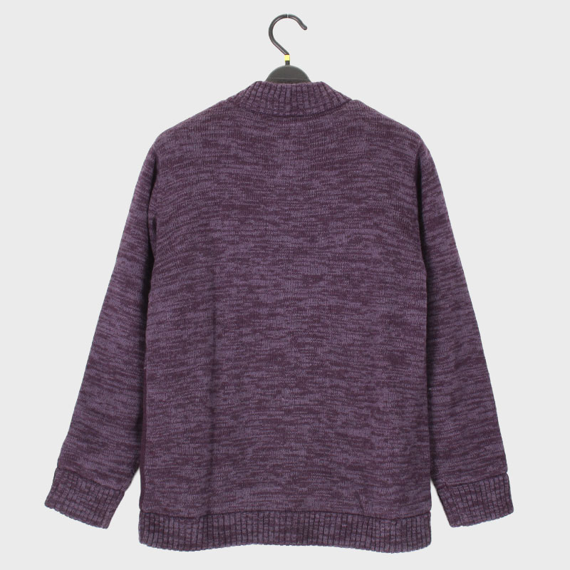 婦人『裏ボア』S寸毛混パネル配色カーディガン