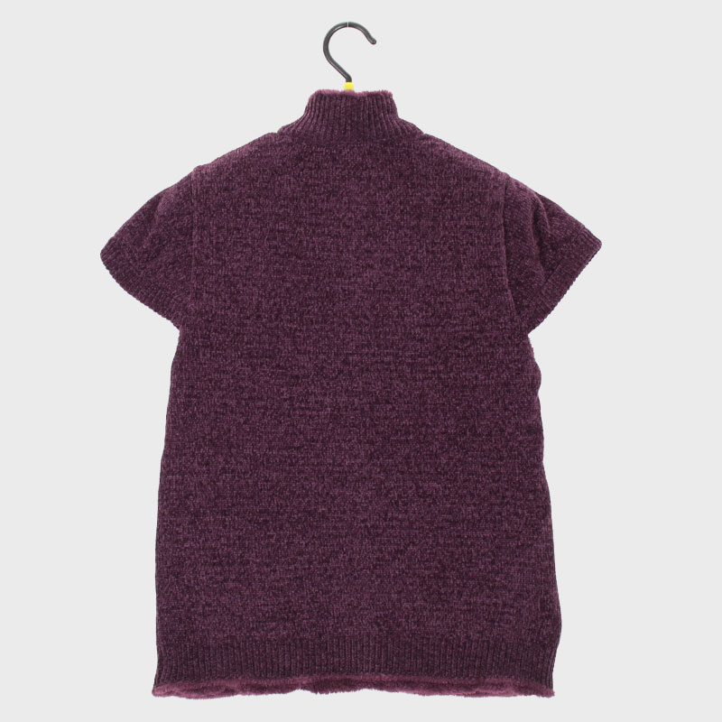 婦人S寸モール裏ボアベスト(ダイヤ柄)