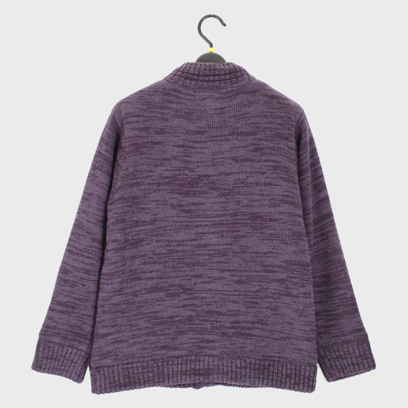 婦人S寸毛混モチーフ裏ボアカーディガン