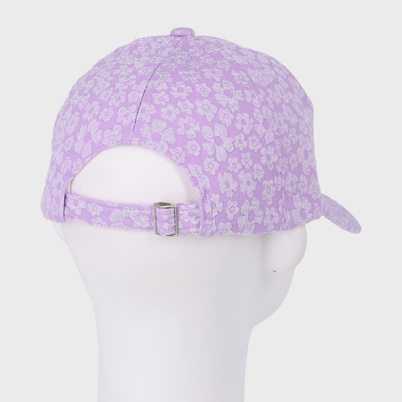 レース風ビーズ&刺しゅうデザインCAPキャップ(ピンク)