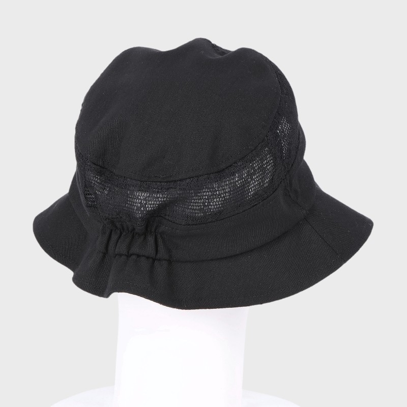 『風通速乾』チャーム付きレース切り替えハット/後ろゴム入り・手洗い可能