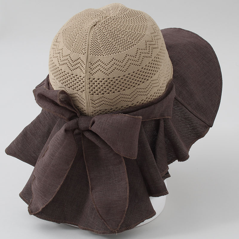 婦人サーモ切替えフリルタレ付きハット/−10℃・遮光性99.9%以上・UPF50+・サイズ調節可能