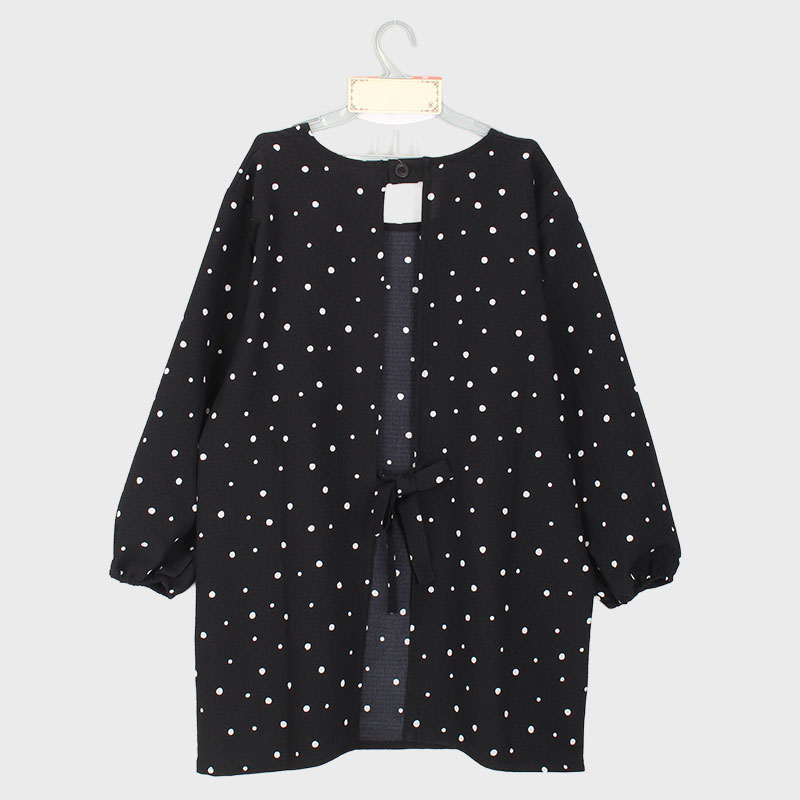 婦人チリメンしぼドット柄カッポー(ボタン×ひも)