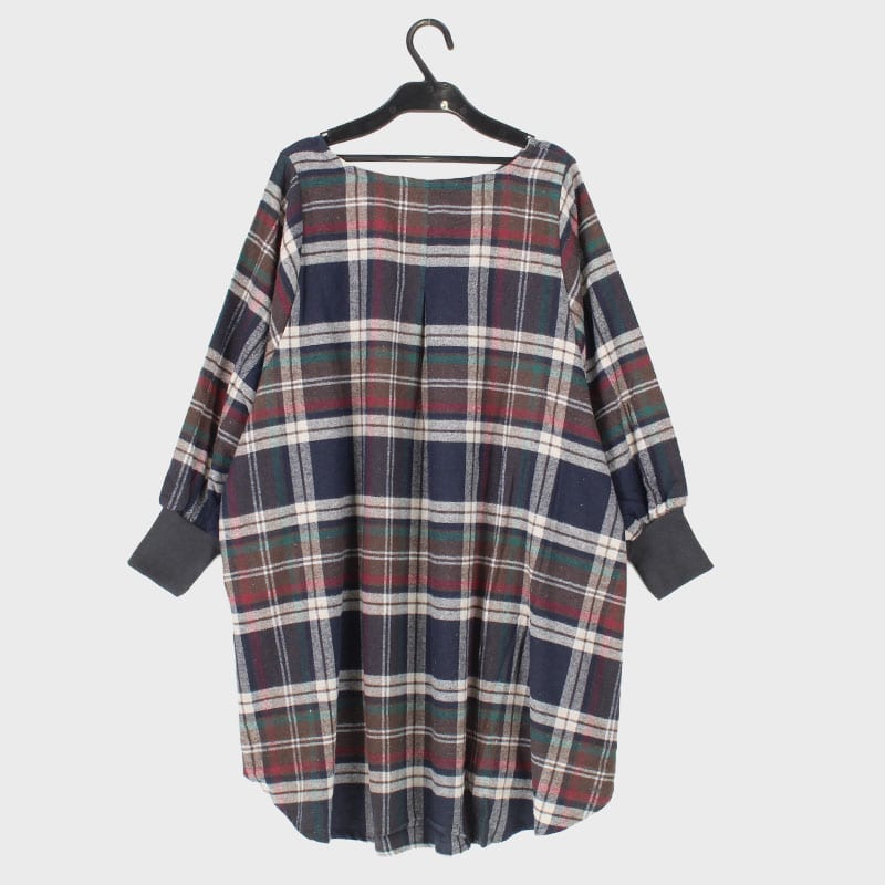 婦人袖口リブ付きかぶり型カッポー