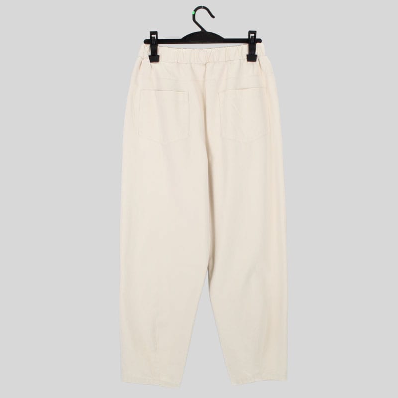 婦人カラーデニムワイドティパードパンツ