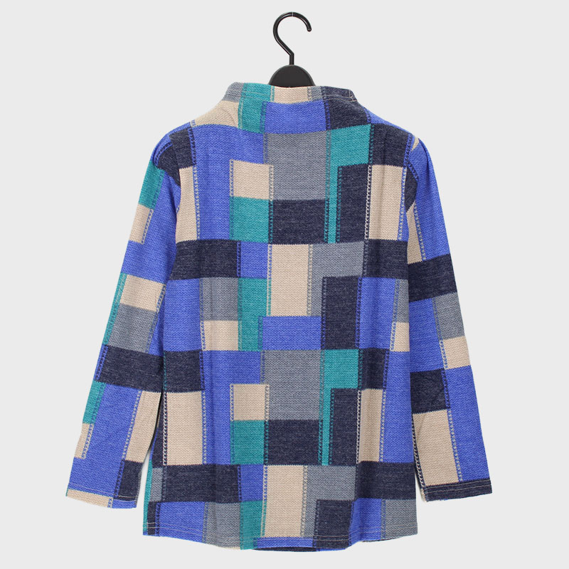 婦人ボトルネックプリントカットソー