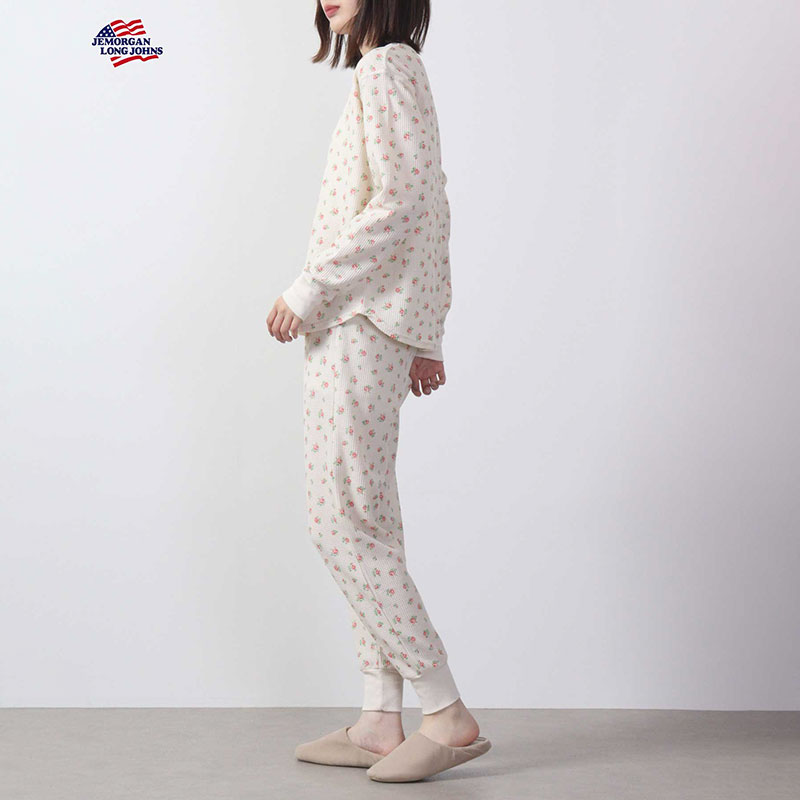 婦人『JEMORGAN』CVCワッフル花柄3点セット