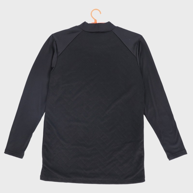 紳士『重点保温』キルト切替×裏起毛ハイネックシャツ