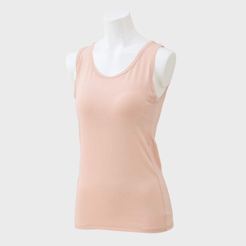 婦人『綿混』カップ付きタンクトップ