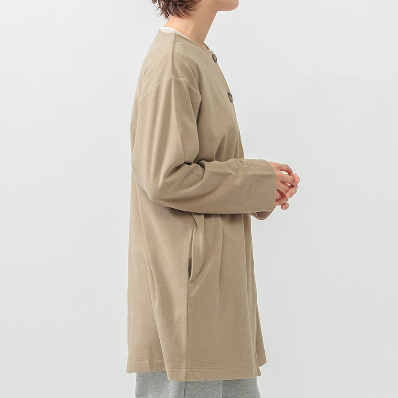 婦人『m.m.o』もっちりスムースクルーネックコートワンピース