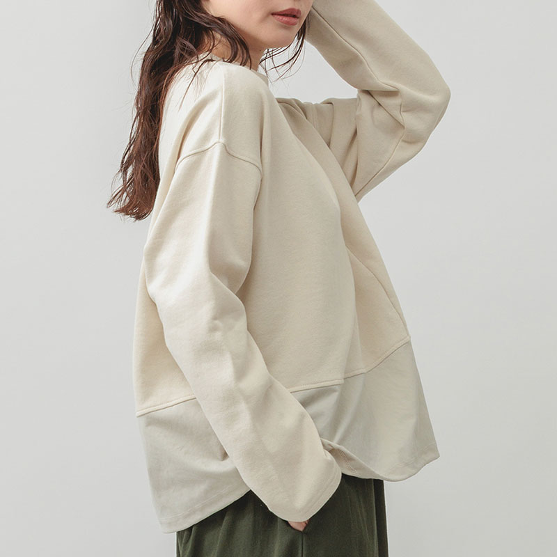 婦人『m.m.o.』異素材切替プルオーバー