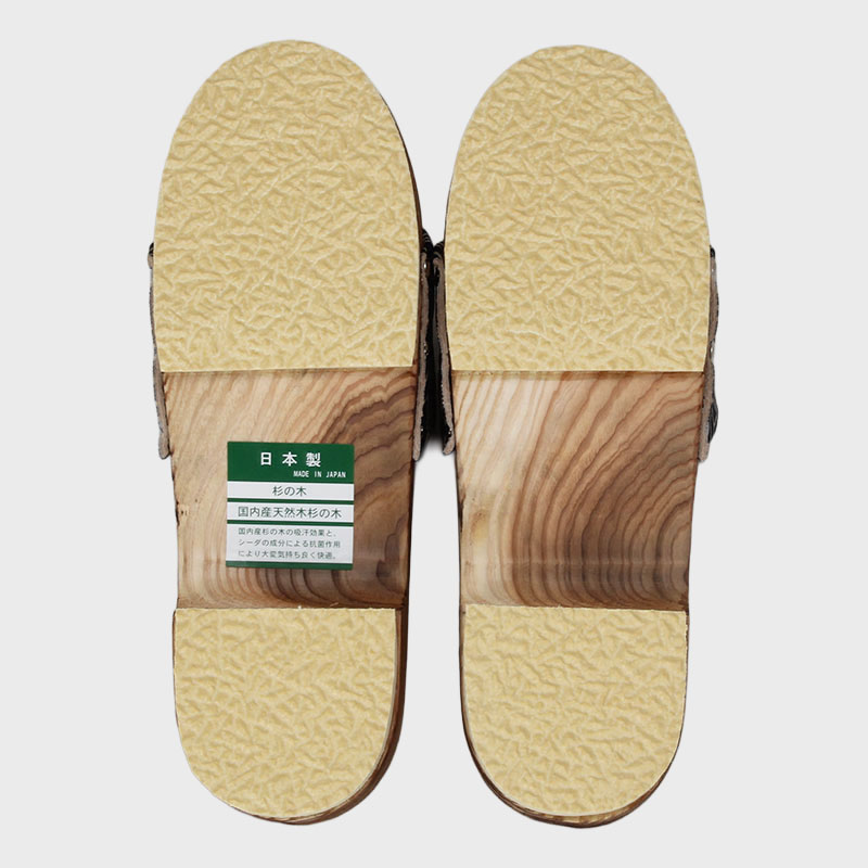 男女兼用『大分県産天然日田杉使用』杉焼きサンダル下駄