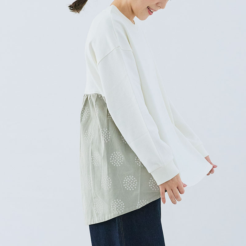 婦人『cloudnine』異素材切替チュニック