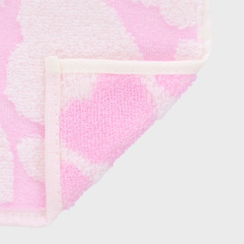 無撚糸タオルハンカチ『ハートベア』