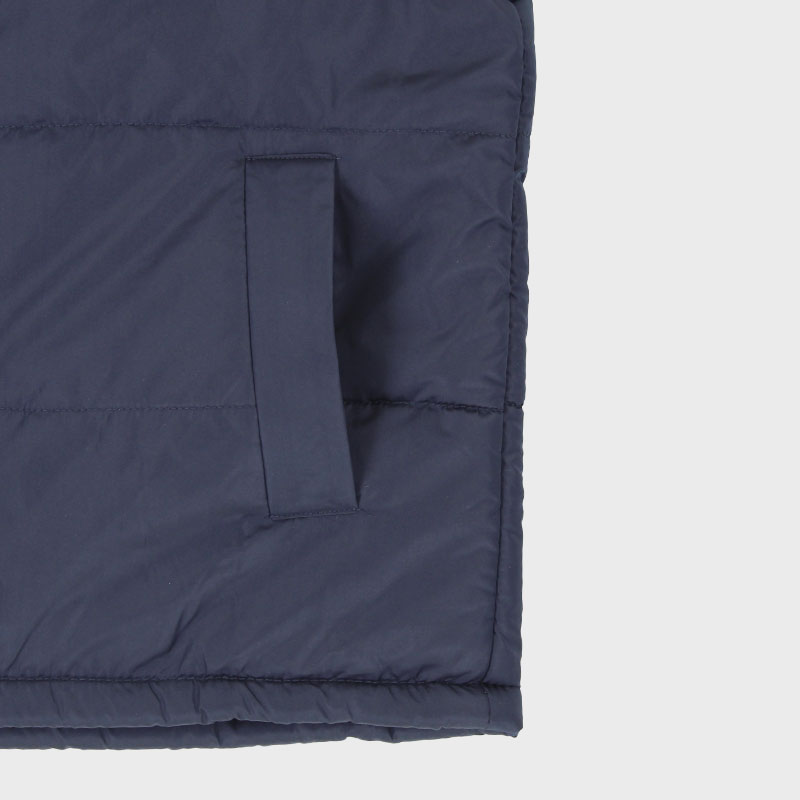 紳士無地中綿ベスト(裏地チェックフリース)