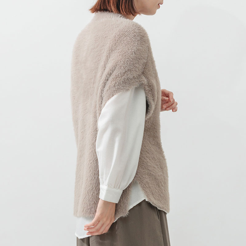 婦人『m.m.o.』シャギーニット×ブラウスアンサンブル