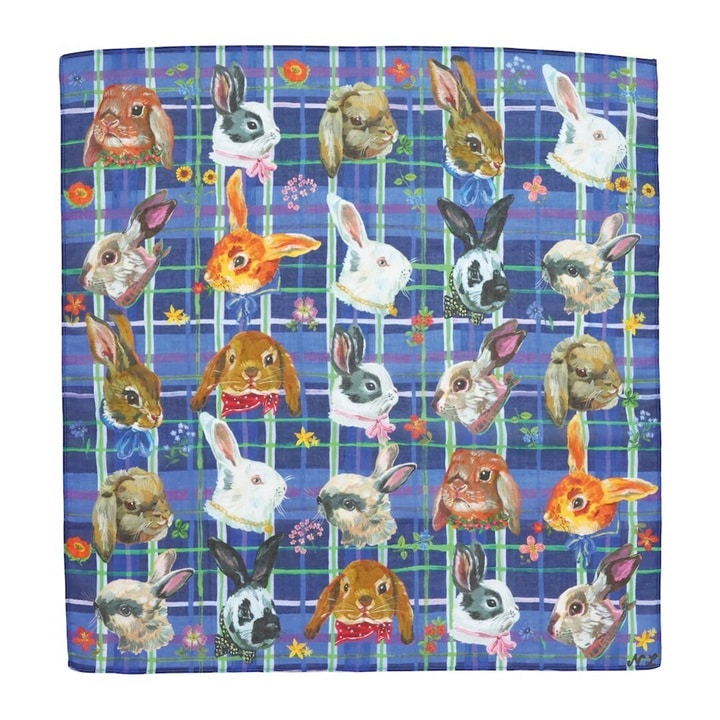 『Nathalie Lete』ハンカチーフ Handkerchief Cats/Dogs/Rabbits
