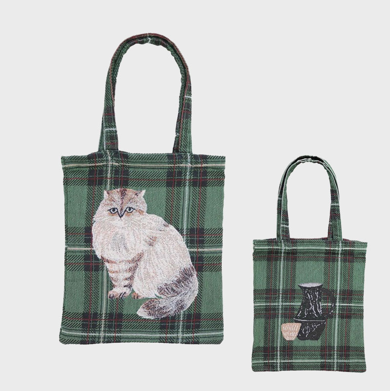 『松尾ミユキ』トートバッグ Rectangle tote bag check back