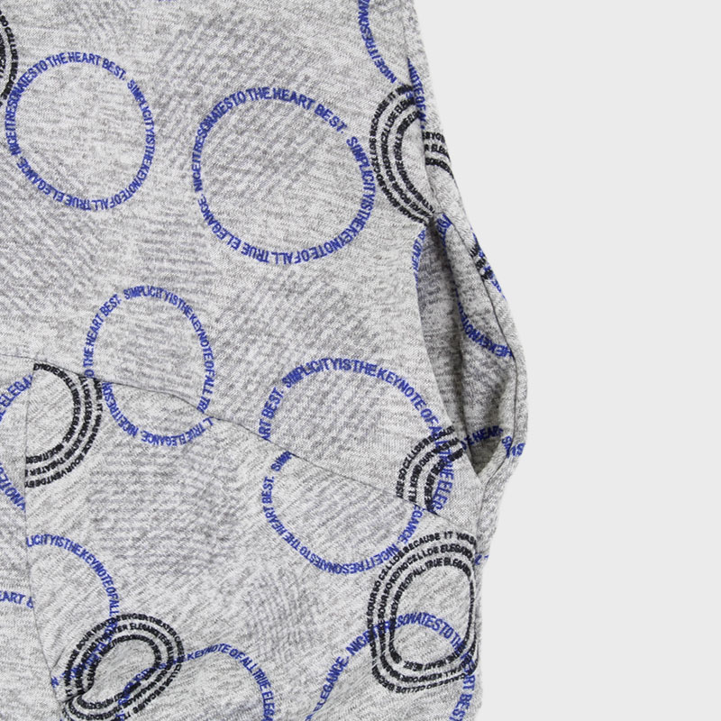 婦人裏起毛プリントデザインチュニック