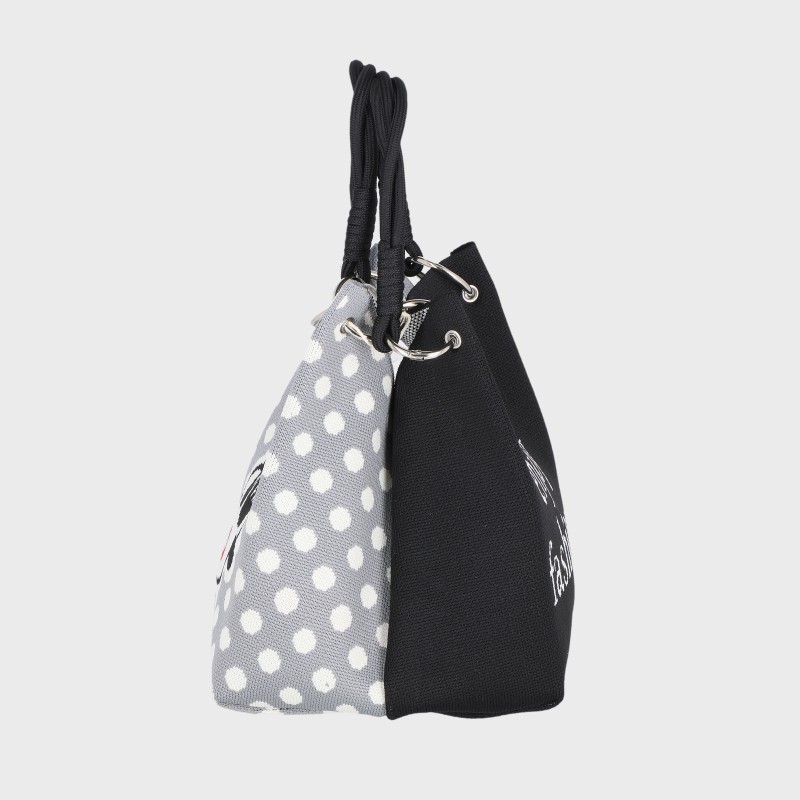 婦人ハッピーフェイス風船型ニットバッグ