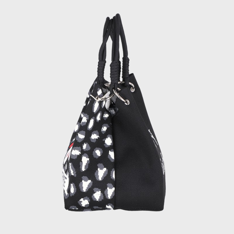 婦人ハッピーフェイス風船型ニットバッグ