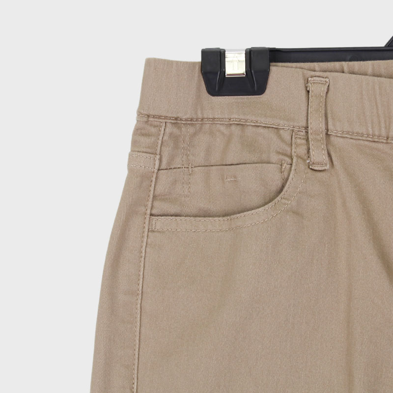 婦人パウダーカラープルオンストレートパンツ