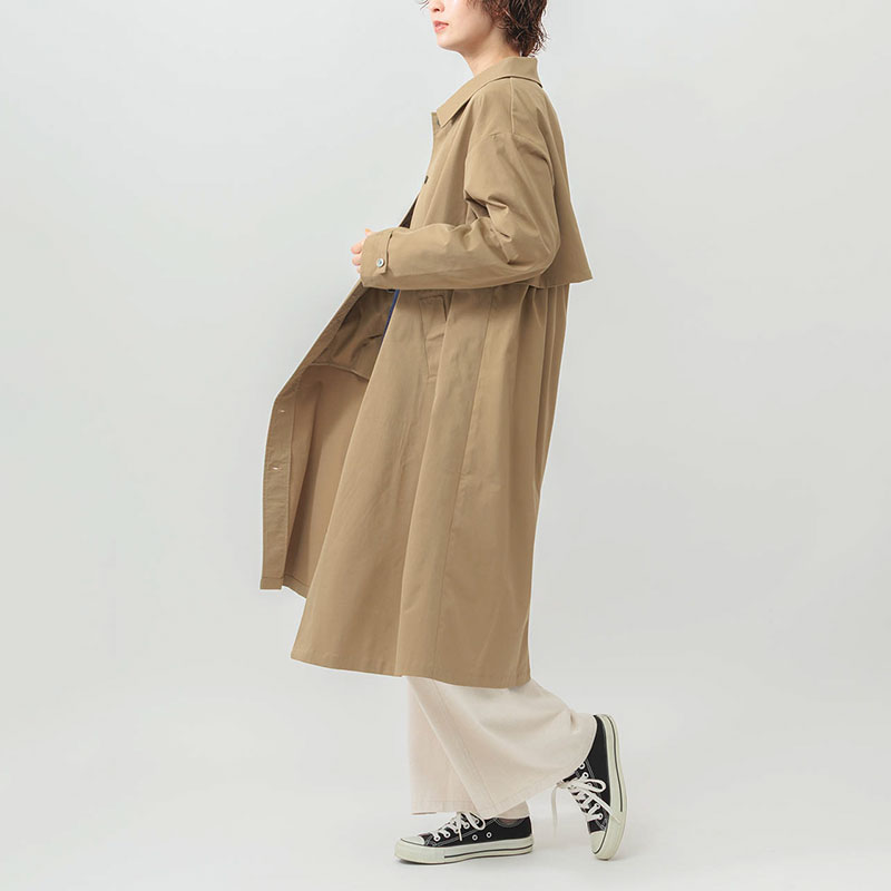 婦人『m.m.o』ステンカラーコート風ワンピース