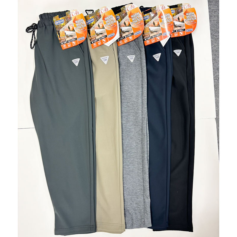 紳士『OUTDOOR』ニット裏フリースイージーパンツ(股下65p)《WEB》