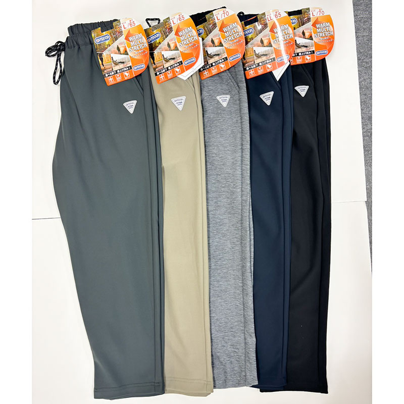 紳士『OUTDOOR』ニット裏フリースイージーパンツ(股下70p)《WEB》