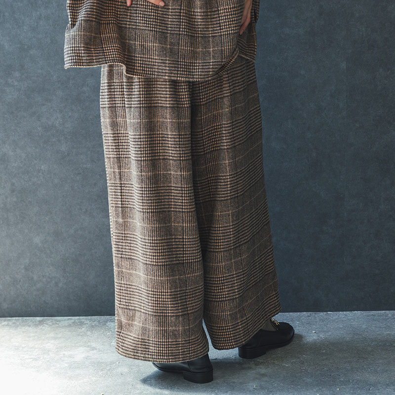 婦人『m.m.o.』グレンチェックパンツ