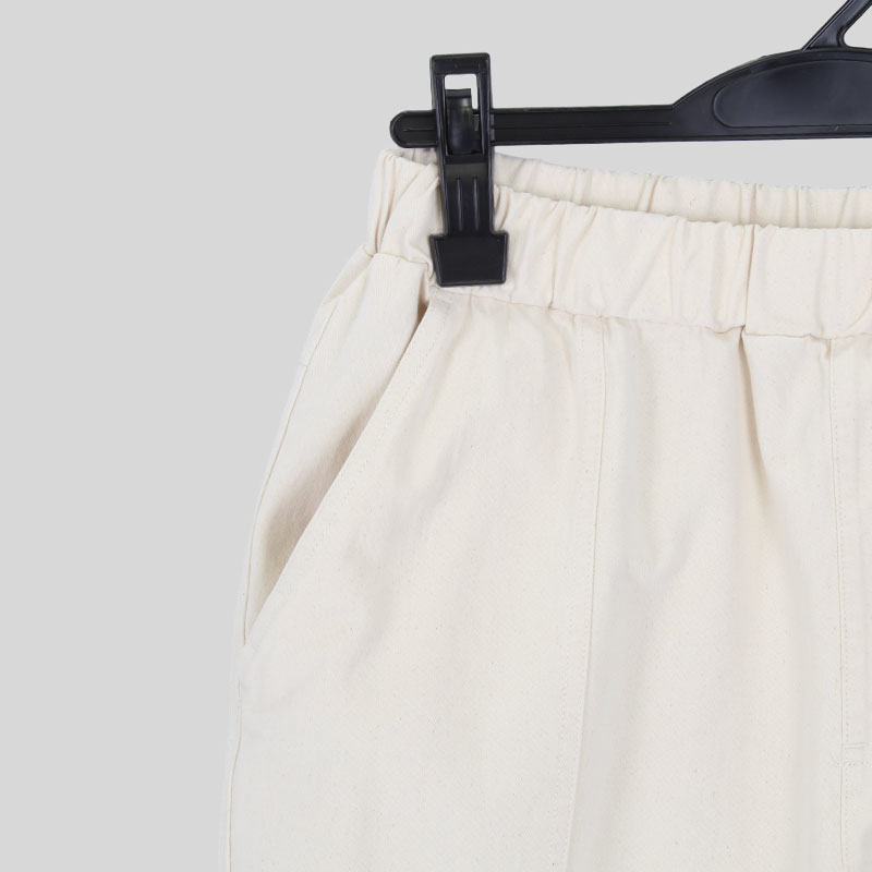 婦人カラーデニムワイドティパードパンツ