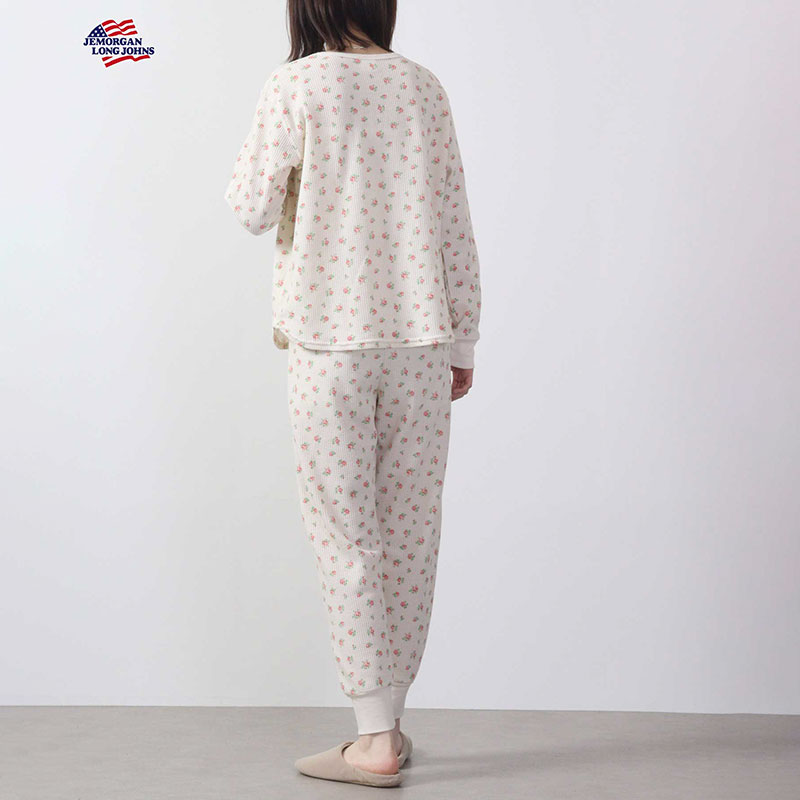 婦人『JEMORGAN』CVCワッフル花柄3点セット