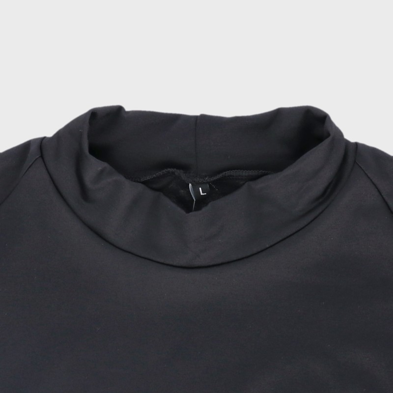 紳士『重点保温』キルト切替×裏起毛ハイネックシャツ