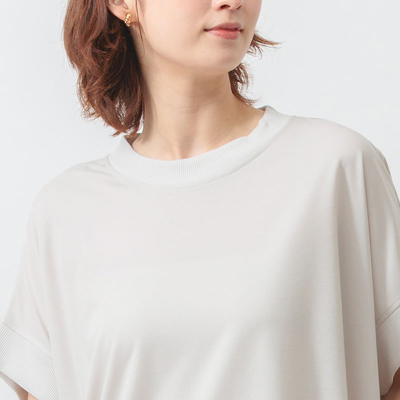 婦人『m.m.o』冷感スムースクルーネック袖ドルマンPO