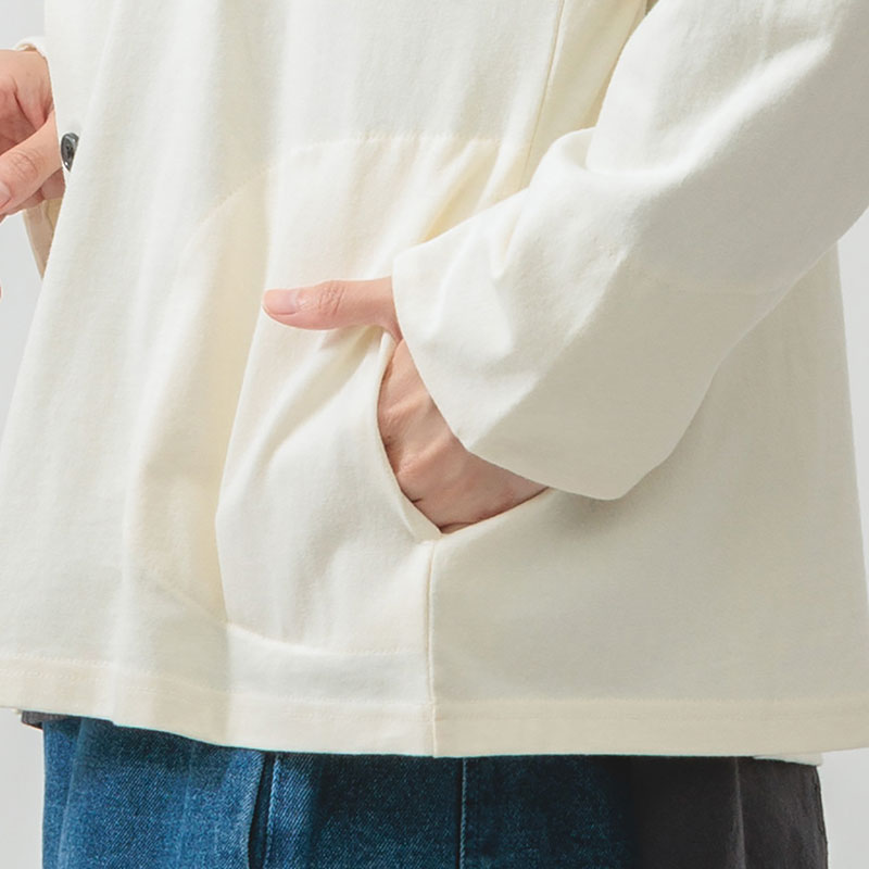 婦人『m.m.o.』OE天竺バスククルーネックカーディガン